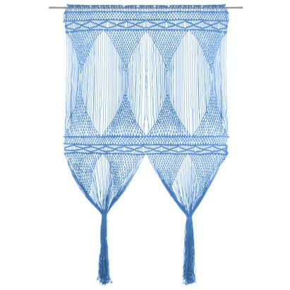 Perdea macrame, albastru, 140 x 240 cm, bumbac GartenMobel Dekor