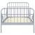 Cadru de pat extensibil, gri, 80x130/200 cm, metal GartenMobel Dekor