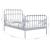 Cadru de pat extensibil, gri, 80x130/200 cm, metal GartenMobel Dekor