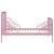 Cadru de pat extensibil, roz, metal, 80x130/200 cm GartenMobel Dekor