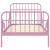 Cadru de pat extensibil, roz, metal, 80x130/200 cm GartenMobel Dekor