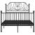 Cadru de pat, negru, 120x200 cm, metal GartenMobel Dekor