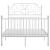 Cadru de pat, alb, 120x200 cm, metal GartenMobel Dekor