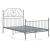 Cadru de pat, gri, 120x200 cm, metal GartenMobel Dekor