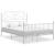 Cadru de pat, alb, 140x200 cm, metal GartenMobel Dekor