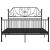 Cadru de pat, negru, 160x200 cm, metal GartenMobel Dekor