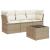 Set canapele de grădină, 4 piese, cu perne, bej, poliratan GartenMobel Dekor
