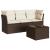 Set canapele de grădină, 4 piese, cu perne, maro, poliratan GartenMobel Dekor