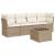 Set canapele de grădină cu perne, 5 piese, bej, poliratan GartenMobel Dekor