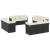 Set canapele de grădină, 12 piese, cu perne, negru, poliratan GartenMobel Dekor