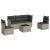 Set canapele de grădină cu perne, 6 piese gri deschis poliratan GartenMobel Dekor
