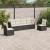Set mobilier de grădină cu perne, 6 piese, negru, poliratan GartenMobel Dekor