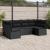 Set mobilier de grădină cu perne, 6 piese, negru, poliratan GartenMobel Dekor