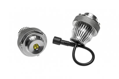 Set de lămpi LED albe pentru ochi de înger potrivite pentru BMW Seria 5 E60/E61 2007-2010 cu faruri halogene, 20W CREE Performance AutoTuning