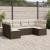 Set canapele de grădină cu perne, 6 piese, maro, poliratan GartenMobel Dekor