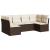 Set canapele de grădină cu perne, 6 piese, maro, poliratan GartenMobel Dekor