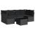Set canapele de grădină cu perne, 7 piese, negru, poliratan GartenMobel Dekor