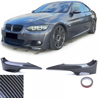 Spoiler splitter cu aspect din carbon pentru fantele frontale, potrivit pentru BMW Seria 3 E92 E93 2006-2010 Performance AutoTuning