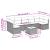 Set mobilier de grădină cu perne, 8 piese, negru, poliratan GartenMobel Dekor