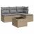 Set canapele de grădină cu perne, 5 piese, bej, poliratan GartenMobel Dekor