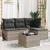 Set canapele de grădină cu perne, 5 piese gri deschis poliratan GartenMobel Dekor