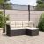 Set mobilier de grădină cu perne, 4 piese, negru, poliratan GartenMobel Dekor