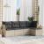 Set canapele de grădină cu perne, 5 piese gri deschis poliratan GartenMobel Dekor