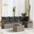 Set mobilier grădină cu perne, 6 piese, gri, poliratan GartenMobel Dekor
