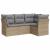 Set canapele de grădină, 4 piese, cu perne, bej, poliratan GartenMobel Dekor