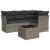 Set canapea de grădină cu perne, 5 piese, gri, poliratan GartenMobel Dekor