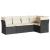 Set mobilier de grădină cu perne, 5 piese, negru, poliratan GartenMobel Dekor