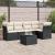 Set mobilier de grădină cu perne, 6 piese, negru, poliratan GartenMobel Dekor