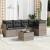 Set canapele de grădină cu perne, 6 piese gri deschis poliratan GartenMobel Dekor