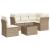Set canapele de grădină cu perne, 6 piese, bej, poliratan GartenMobel Dekor