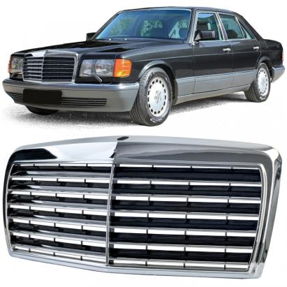 Grilă radiator 12 nervuri aspect sportiv potrivită pentru Mercedes W126 1980-1991 Performance AutoTuning