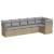Set canapele de grădină cu perne, 6 piese, bej, poliratan GartenMobel Dekor