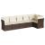 Set canapele de grădină cu perne, 6 piese, maro, poliratan GartenMobel Dekor