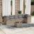 Set canapele de grădină, 7 piese, cu perne, bej, poliratan GartenMobel Dekor