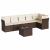 Set canapele de grădină cu perne, 7 piese, maro, poliratan GartenMobel Dekor