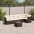 Set canapele de grădină cu perne, 7 piese, maro, poliratan GartenMobel Dekor
