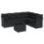 Set canapele de grădină cu perne, 7 piese, negru, poliratan GartenMobel Dekor