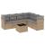 Set canapele de grădină, 7 piese, cu perne, bej, poliratan GartenMobel Dekor