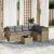 Set canapele de grădină, 7 piese, cu perne, bej, poliratan GartenMobel Dekor