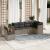 Set mobilier grădină cu perne, 6 piese, gri, poliratan GartenMobel Dekor