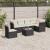 Set canapele de grădină cu perne, 7 piese, negru, poliratan GartenMobel Dekor