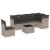 Set canapele de grădină cu perne, 7piese gri deschis poliratan GartenMobel Dekor