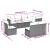 Set mobilier de grădină cu perne, 8 piese, negru, poliratan GartenMobel Dekor