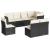 Set mobilier de grădină cu perne, 8 piese, negru, poliratan GartenMobel Dekor