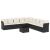 Set canapele de grădină cu perne, 10 piese, negru, poliratan GartenMobel Dekor