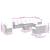 Set canapele de grădină cu perne, 11 piese, negru, poliratan GartenMobel Dekor